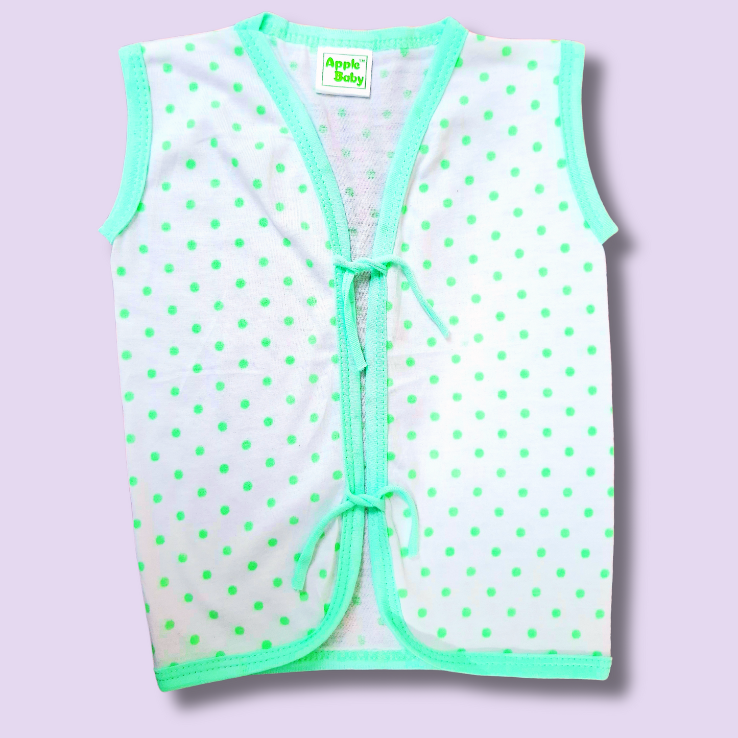 Newborn Baby Front Tie Jabla – Soft Cotton Sleeveless Vest – Pack of 5