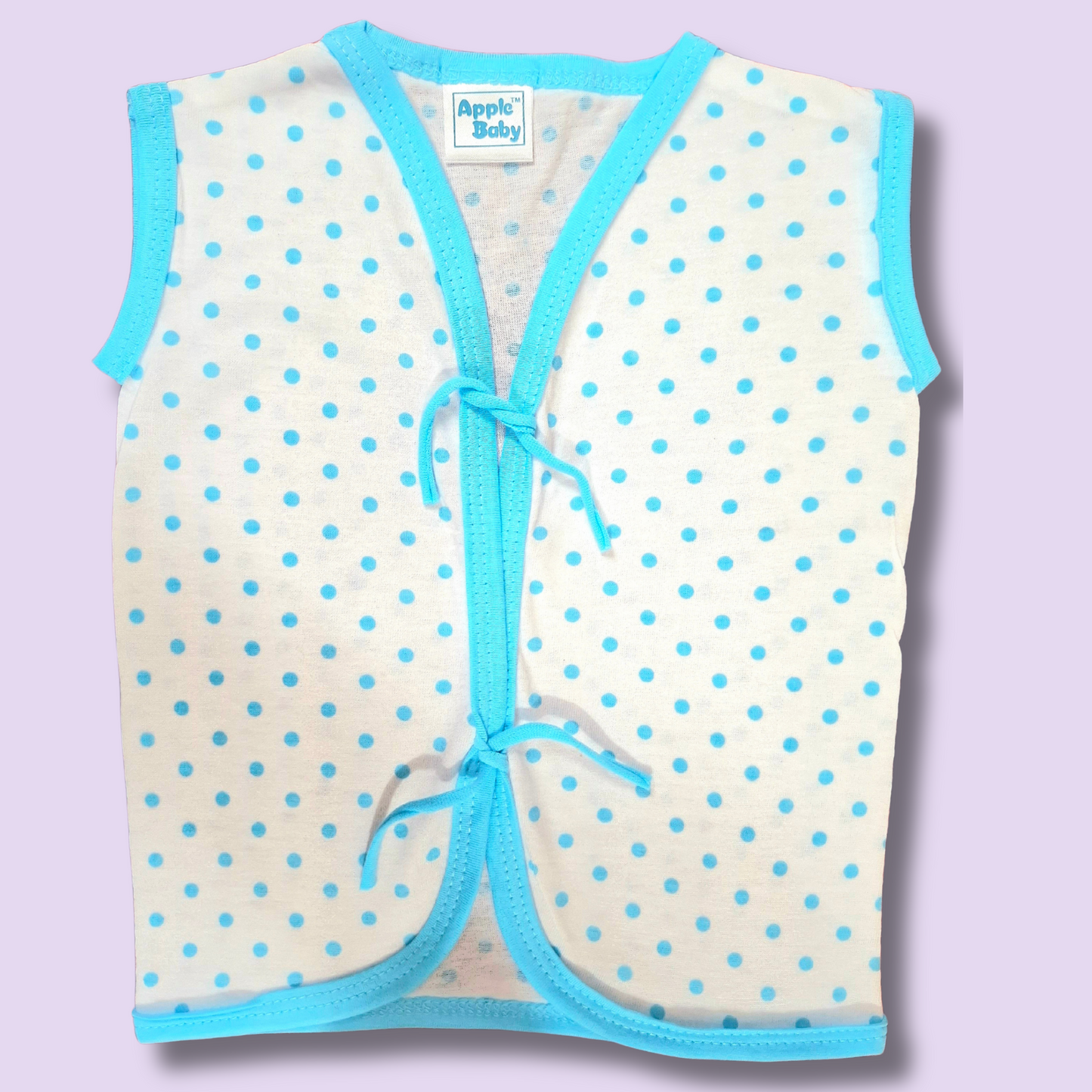 Newborn Baby Front Tie Jabla – Soft Cotton Sleeveless Vest – Pack of 5