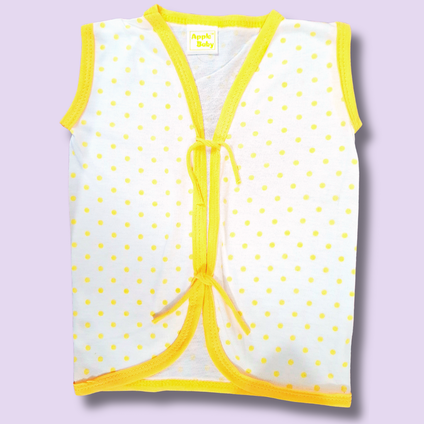 Newborn Baby Front Tie Jabla – Soft Cotton Sleeveless Vest – Pack of 5