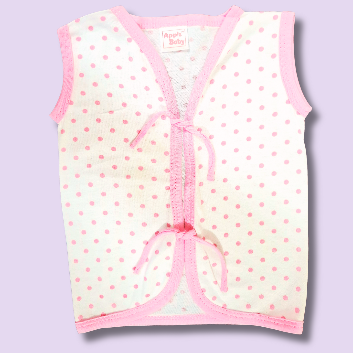 Newborn Baby Front Tie Jabla – Soft Cotton Sleeveless Vest – Pack of 5