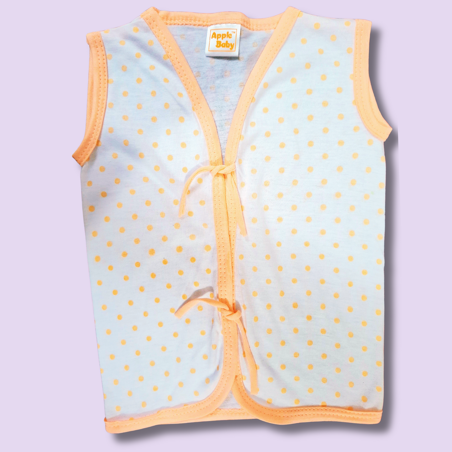 Newborn Baby Front Tie Jabla – Soft Cotton Sleeveless Vest – Pack of 5