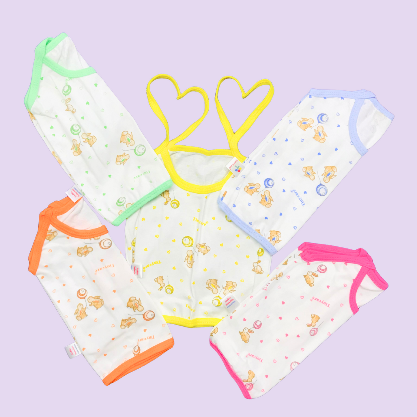 Baby Cotton Jabla Sleeveless Set (Pack of 5)